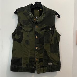 G- Star: Camo Utility Vest - Green Camouflage